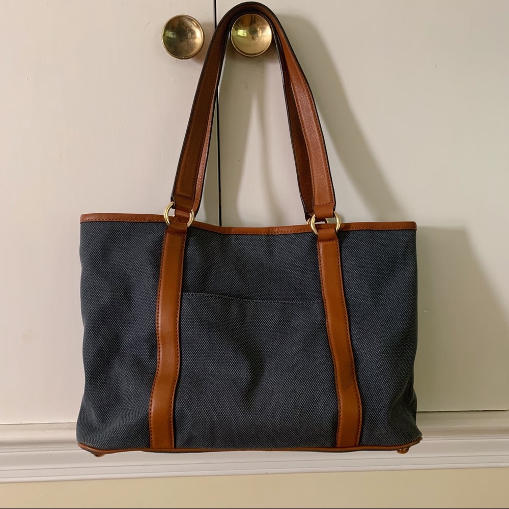 Michael Kors Summer Navy/Luggage Large EW Tote